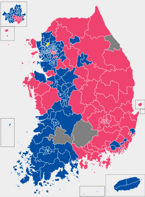 실제 지도를 기준으로 정당을 컬러링 한 카토그램.png