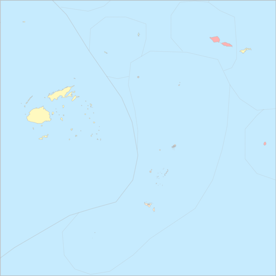 피지와 통가 주변 국가 지도