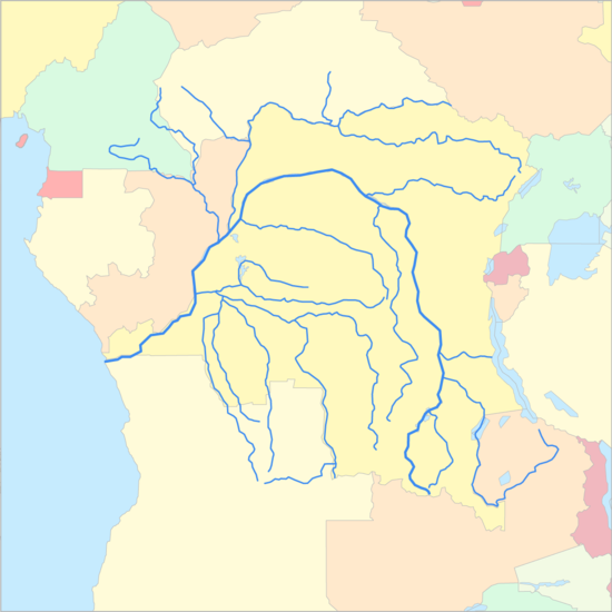 콩고강 행정 지도