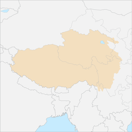 티베트고원 행정 지도