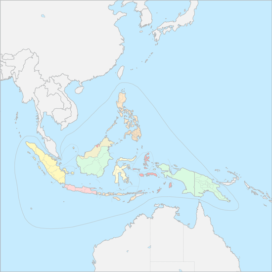 말레이제도 국가 지도