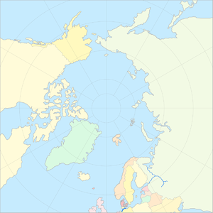 북극해 국가 지도