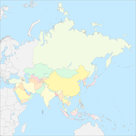 아시아 국가 지도