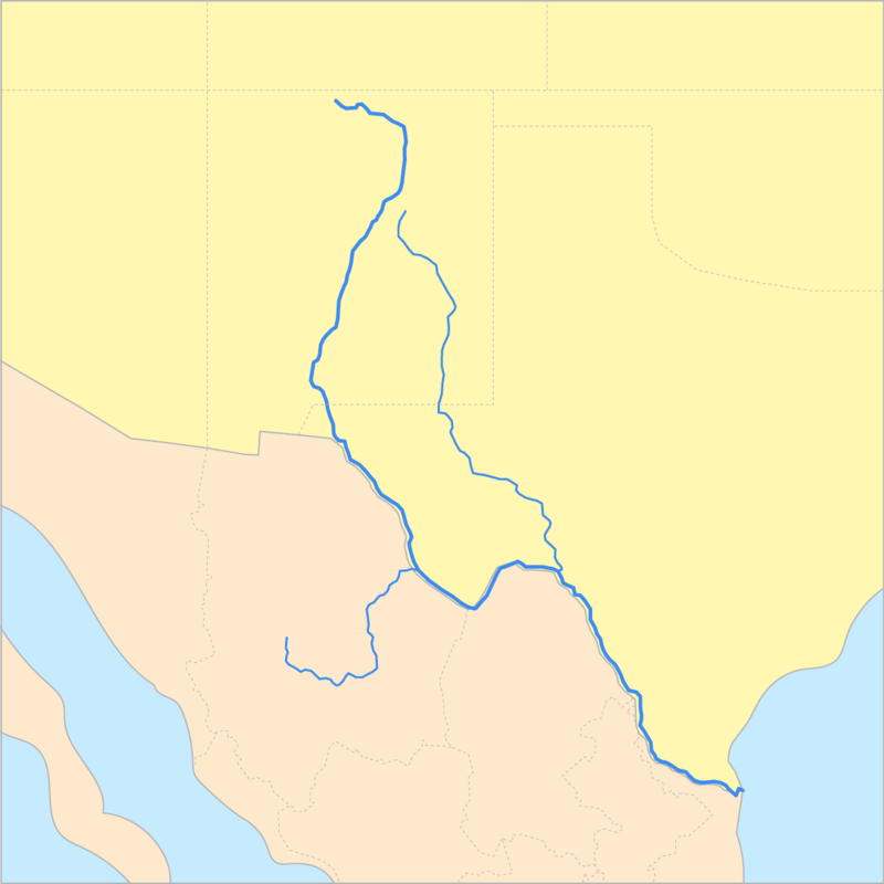 리오그란데강 국가 지도