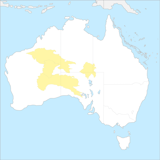 호주 사막 지도