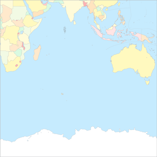 남인도양 국가 지도