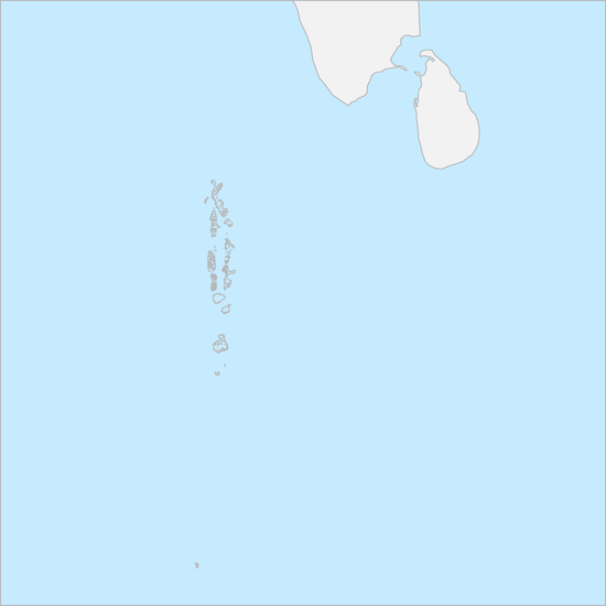 몰디브와 차고스제도 국가 지도