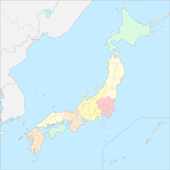 일본 지역 지도