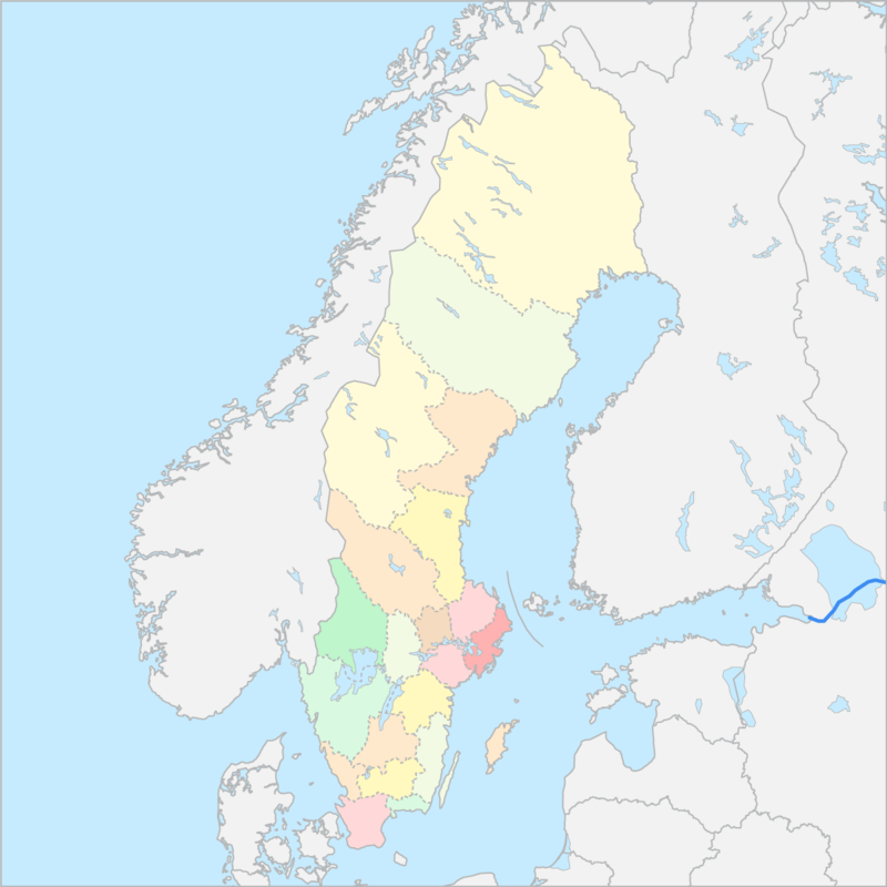 스웨덴 행정 지도
