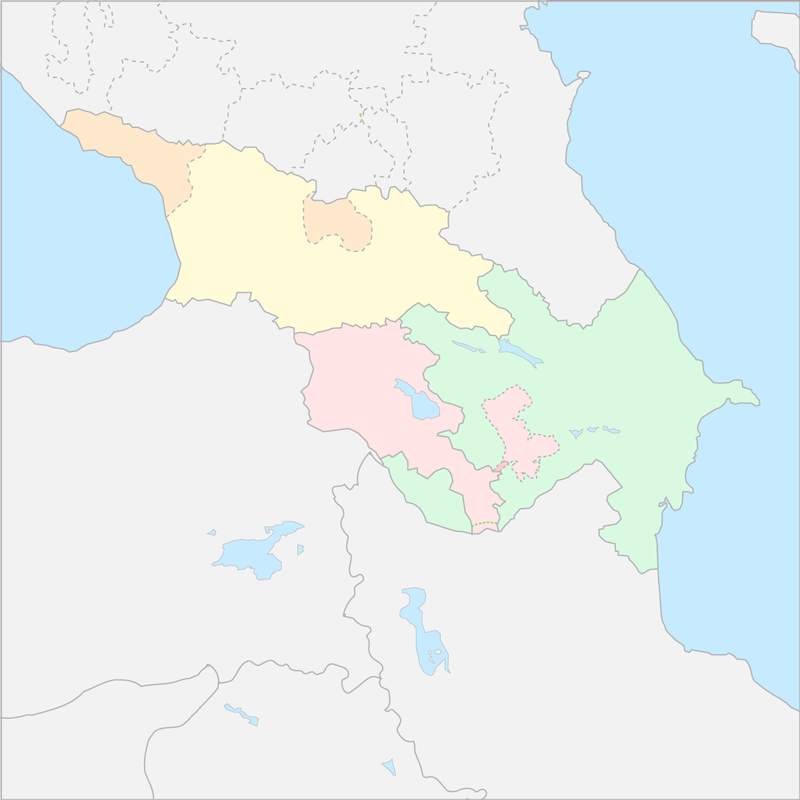 남캅카스 국가 지도