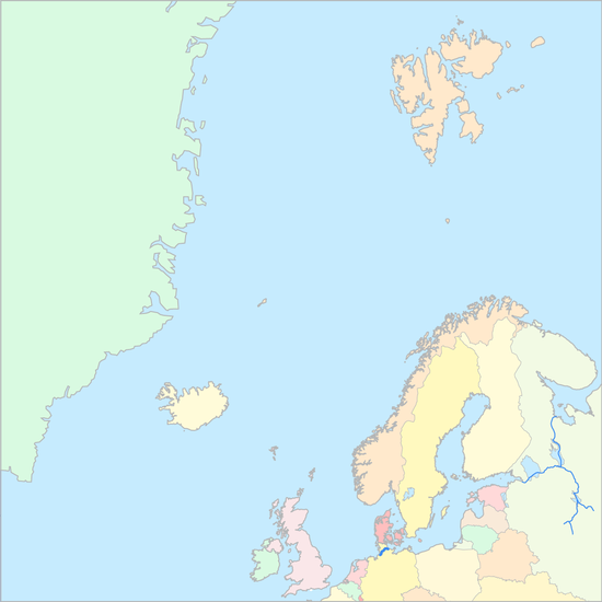 노르웨이해 국가 지도