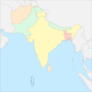남아시아 국가 지도