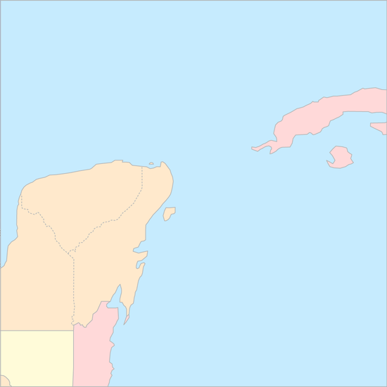 유카탄해협 국가 지도