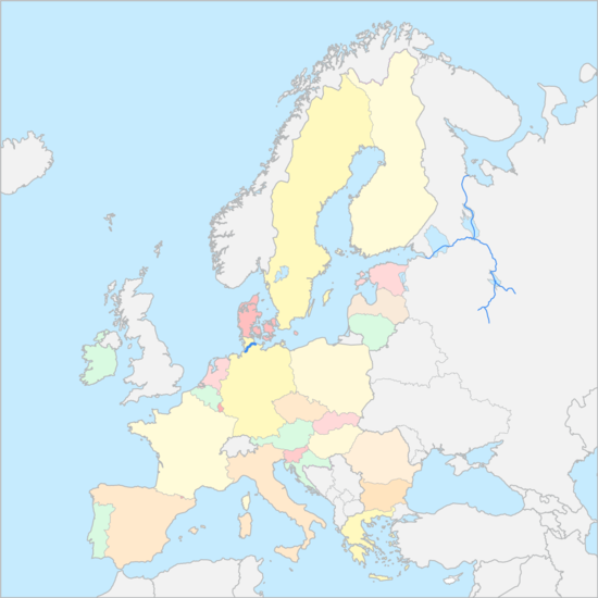 유럽연합 국가 지도