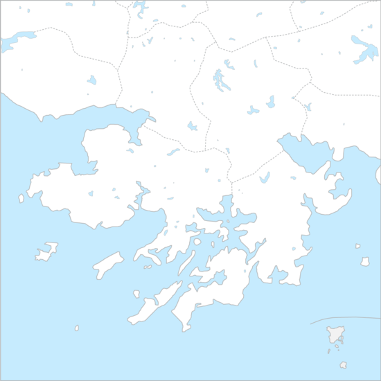 옹진반도 행정 지도
