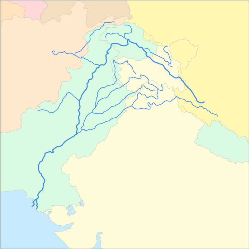 인더스강 국가 지도