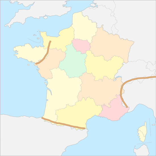 프랑스 산맥 지도