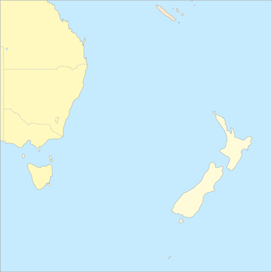 태즈먼해 국가 지도