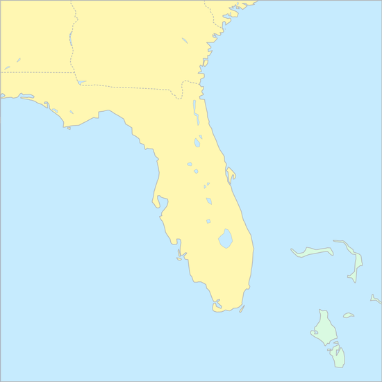 플로리다반도 행정 지도