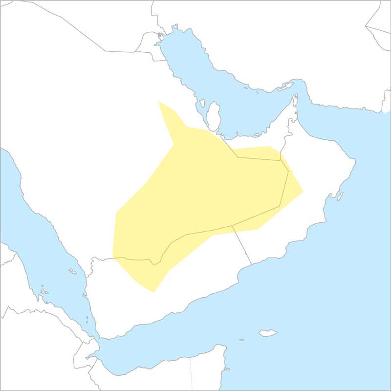 룹알할리사막 국가 지도