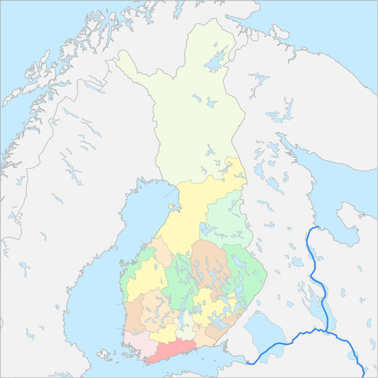 핀란드 행정 지도