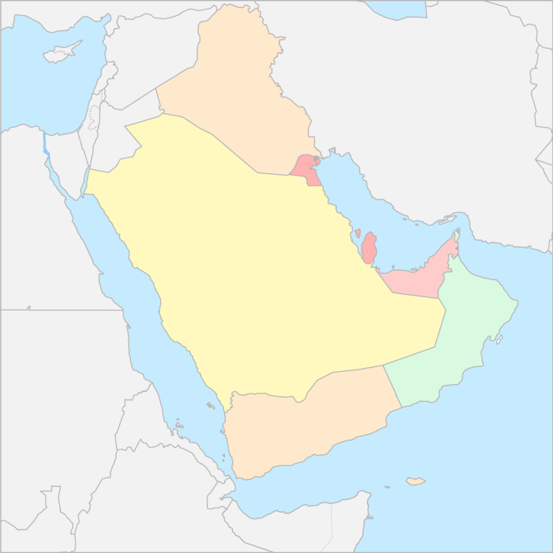 아라비아 국가 지도