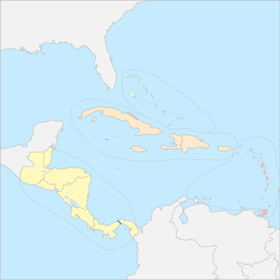 카리브해 지역 지도