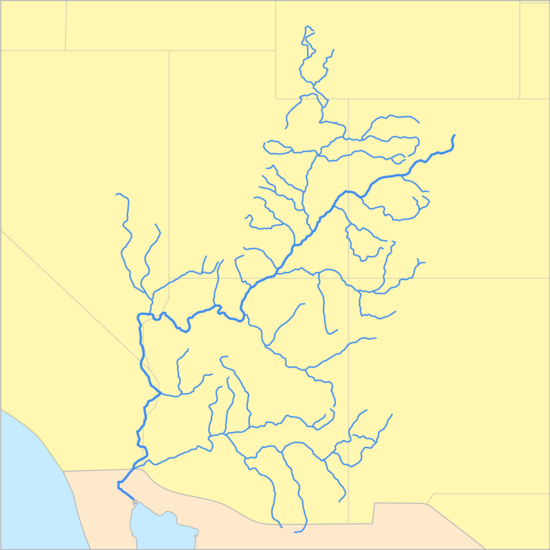 콜로라도강 국가 지도