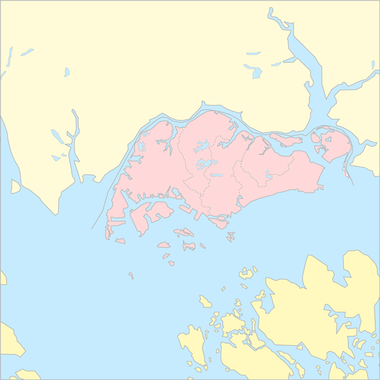 조호르해협 국가 지도