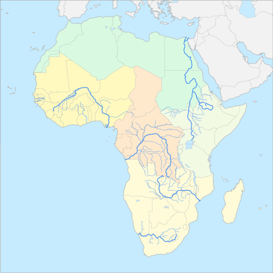 아프리카 강 지도