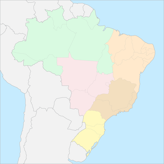 브라질 지역 지도