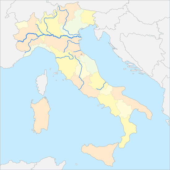 이탈리아 강 지도