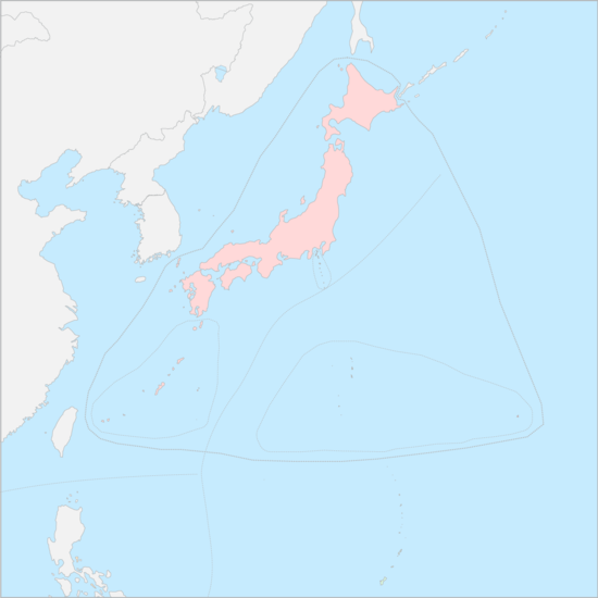 일본과 섬 행정 지도