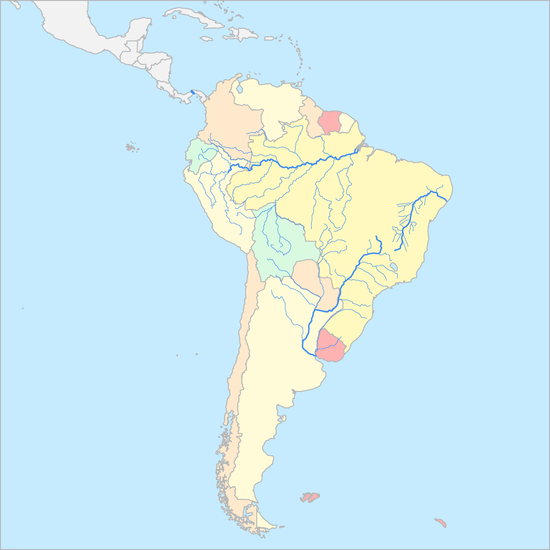 남아메리카 강 지도