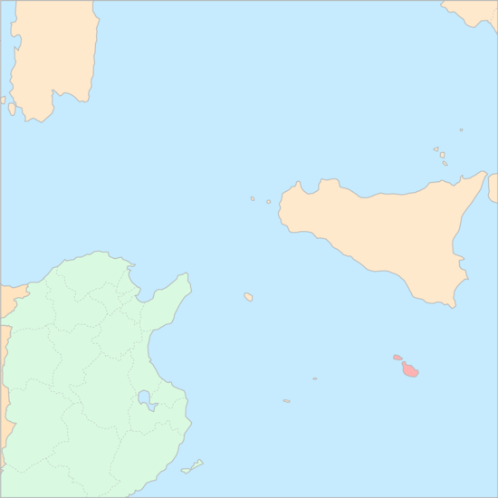 시칠리아해협 국가 지도