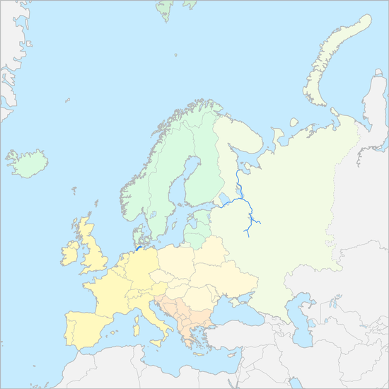 유럽 지역 지도