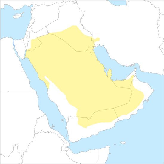 아라비아사막 국가 지도