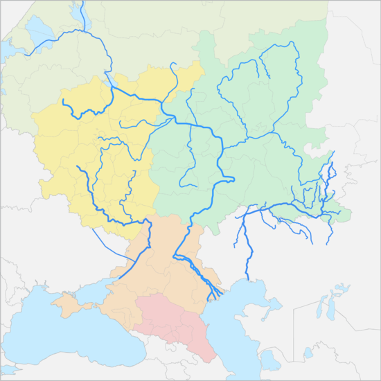 러시아 남부 강 지도